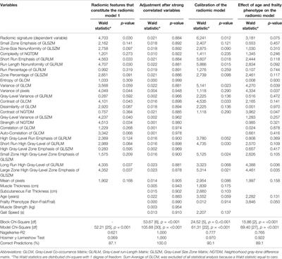 The Usefulness of Radiomics Methodology for Developing Descriptive and Prognostic Image-Based Phenotyping in the Aging Population: Results From a Small Feasibility Study